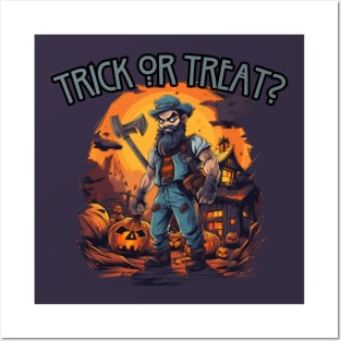 Trick or treat? lumberjack, halloween Posters and Art